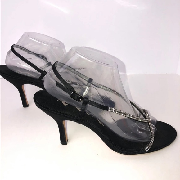 Nina Silver-tone Rhinestone Sandals - Picture 4 of 8